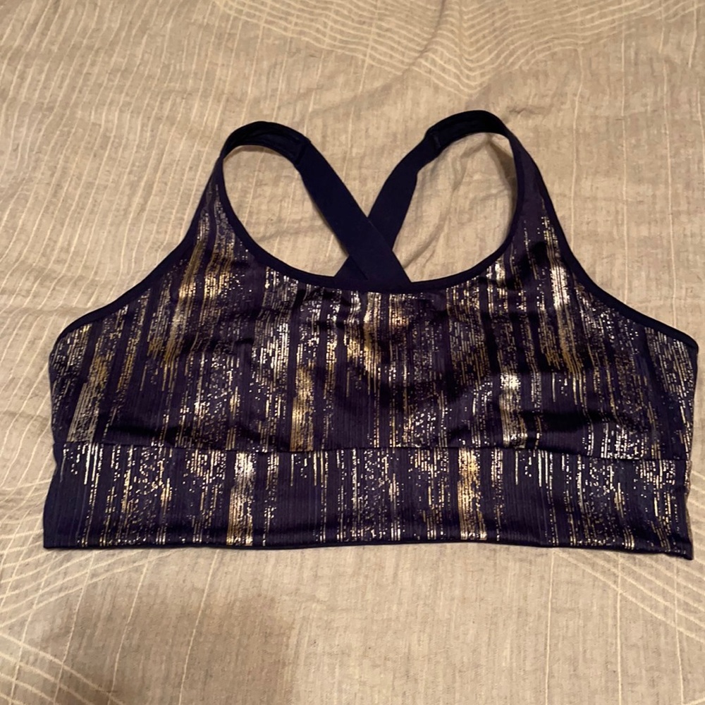 Navy & Metallic Victoria’s Secret Sports Bra